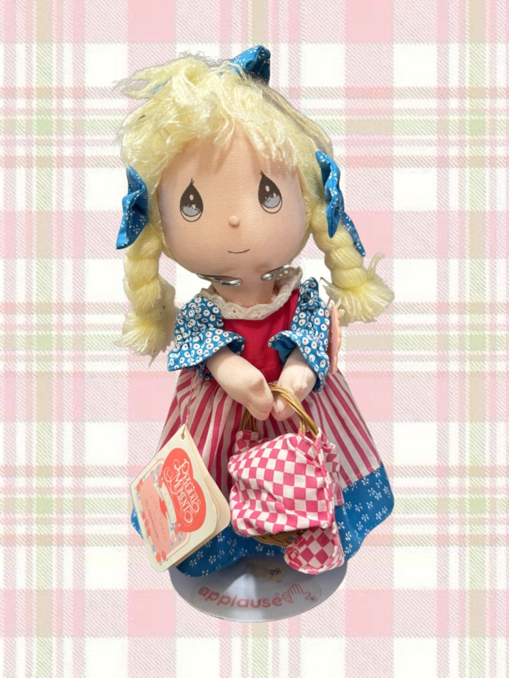 1990s Precious Moments July Doll
Patriotic Red White Blue Dress Applause